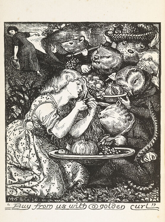 Christina Rossetti: Goblin Market (Laura with goblin men)